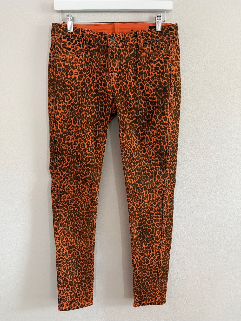 Bleulab Reversible 2-in-1 Skinny Jeans Orange Leopard [PH0232]